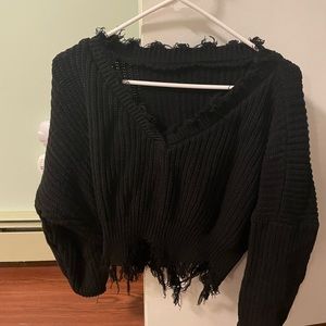 black sweater